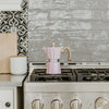 GROSCHE MILANO STONE Stovetop Espresso Maker - Blush Pink - 6 Cup + 1 x 340g Bag of Cafézia